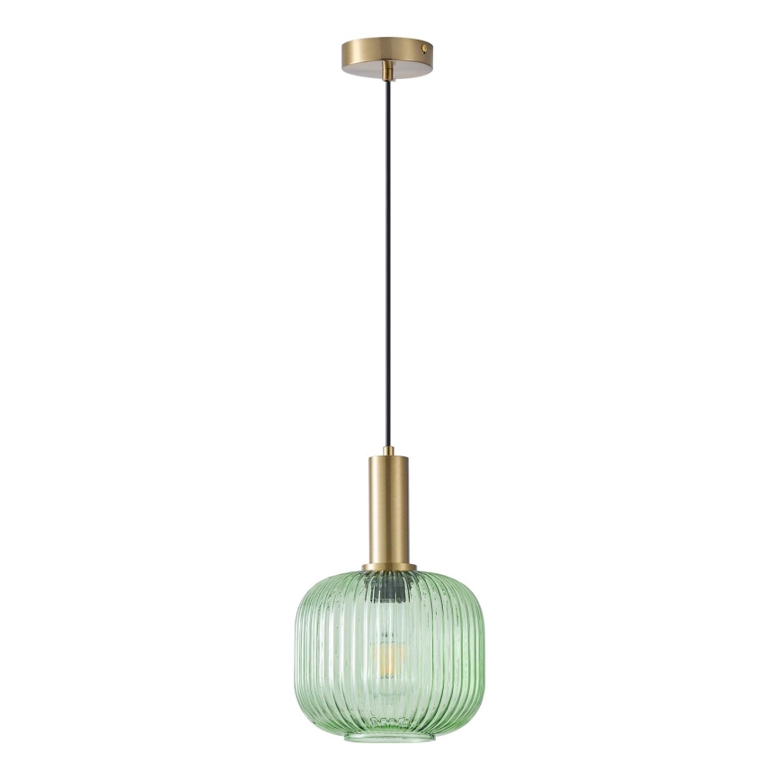 Żyrandol na lince 1xE27/15W/230V zielony śr. 20 cm