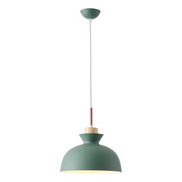 Żyrandol na lince 1xE27/15W/230V zielony śr. 28 cm