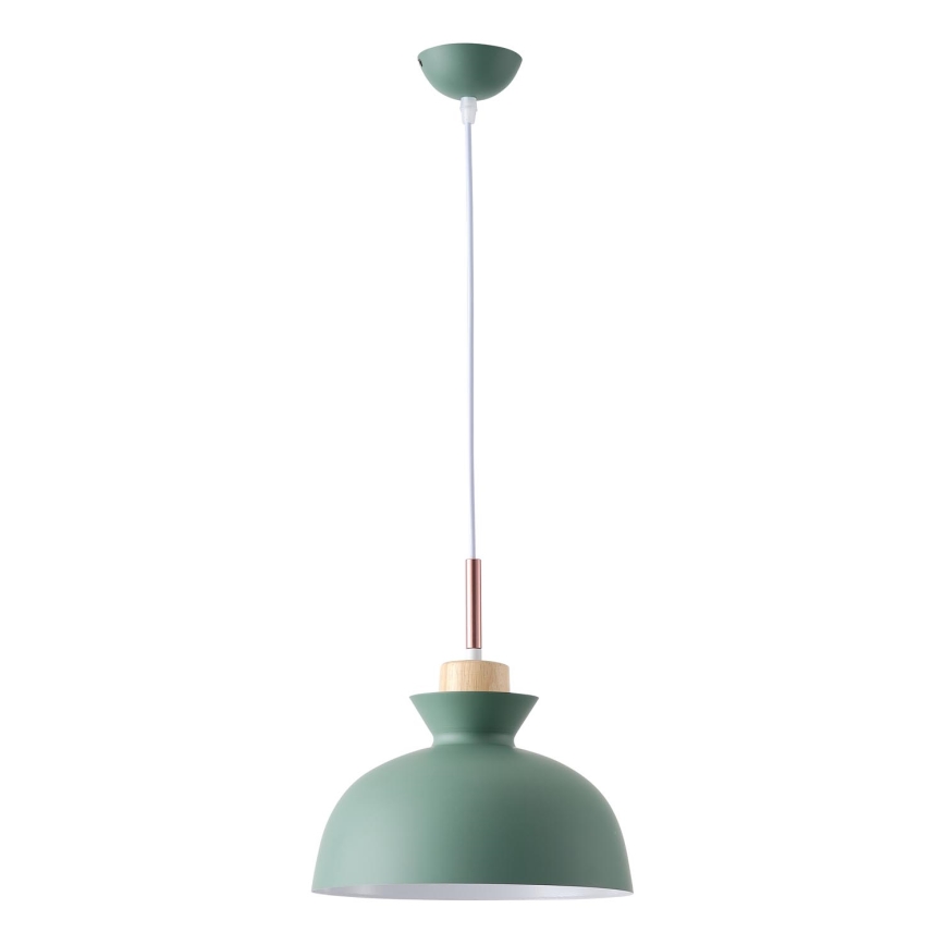 Żyrandol na lince 1xE27/15W/230V zielony śr. 28 cm
