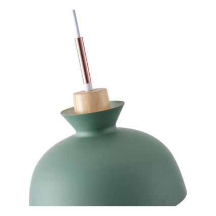 Żyrandol na lince 1xE27/15W/230V zielony śr. 28 cm