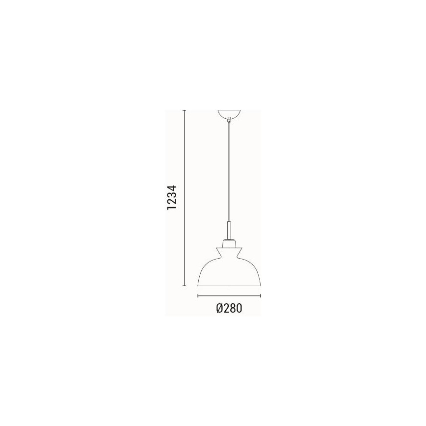 Żyrandol na lince 1xE27/15W/230V zielony śr. 28 cm