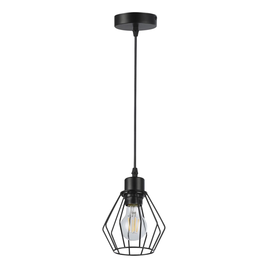 Żyrandol na lince 1xE27/35W/230V śr. 18 cm czarny