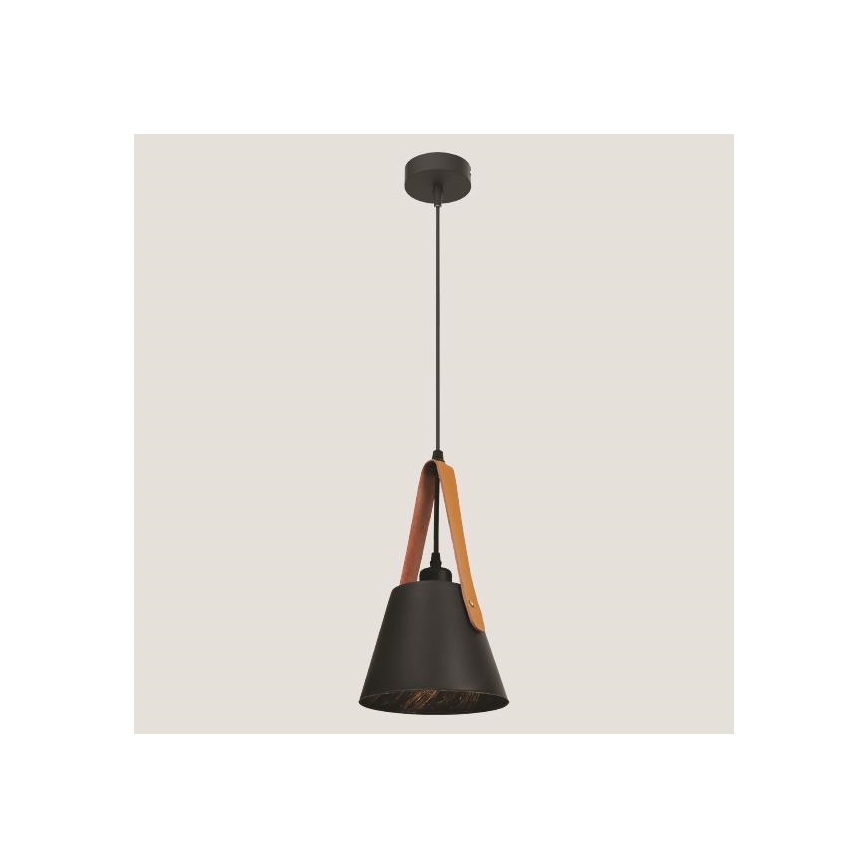 Żyrandol na lince 1xE27/40W/230V czarne