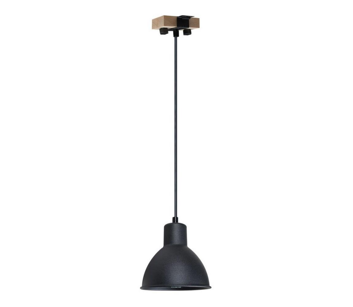 Żyrandol na lince 1xE27/40W/230V czarne