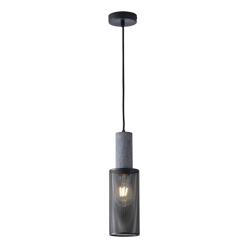 Żyrandol na lince 1xE27/40W/230V czarny