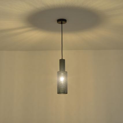 Żyrandol na lince 1xE27/40W/230V czarny