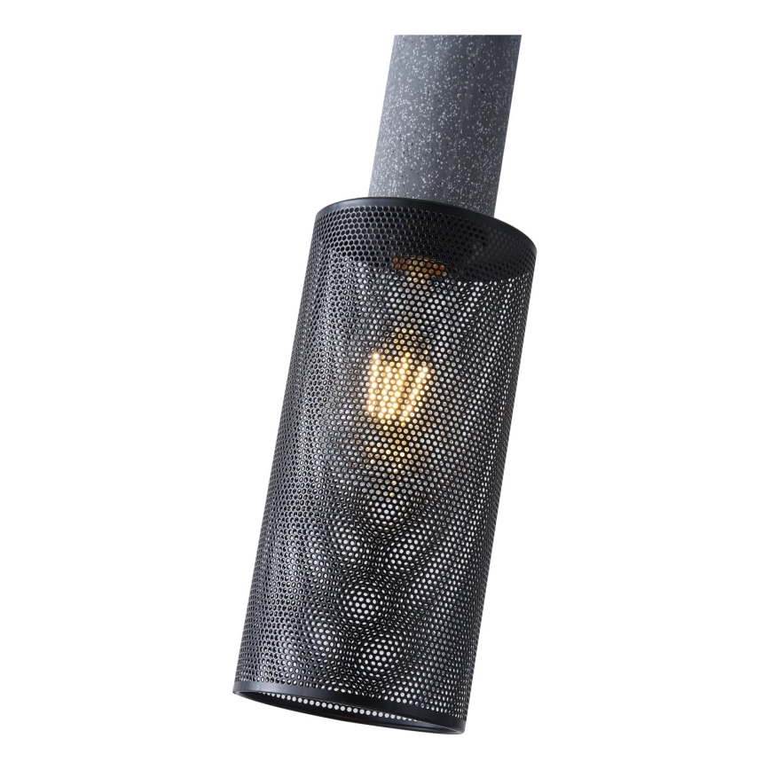 Żyrandol na lince 1xE27/40W/230V czarny