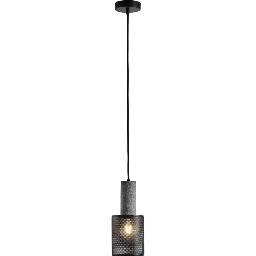 Żyrandol na lince 1xE27/40W/230V czarny