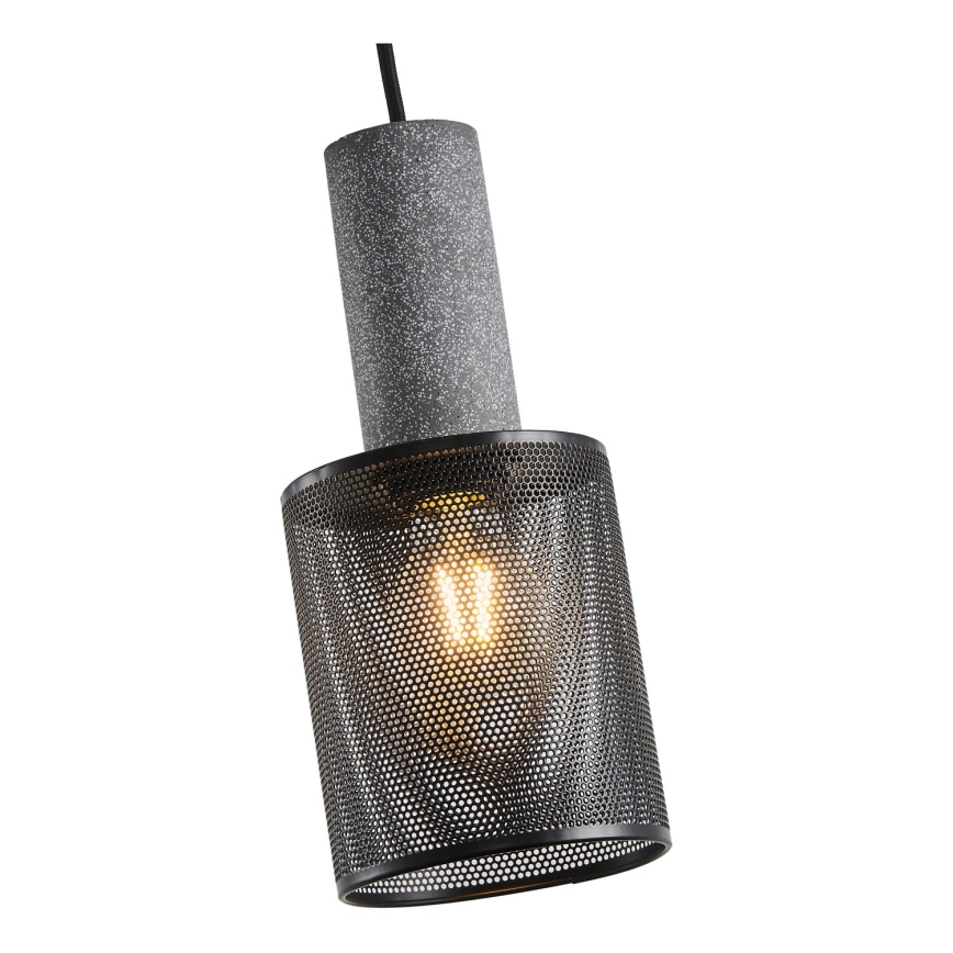 Żyrandol na lince 1xE27/40W/230V czarny