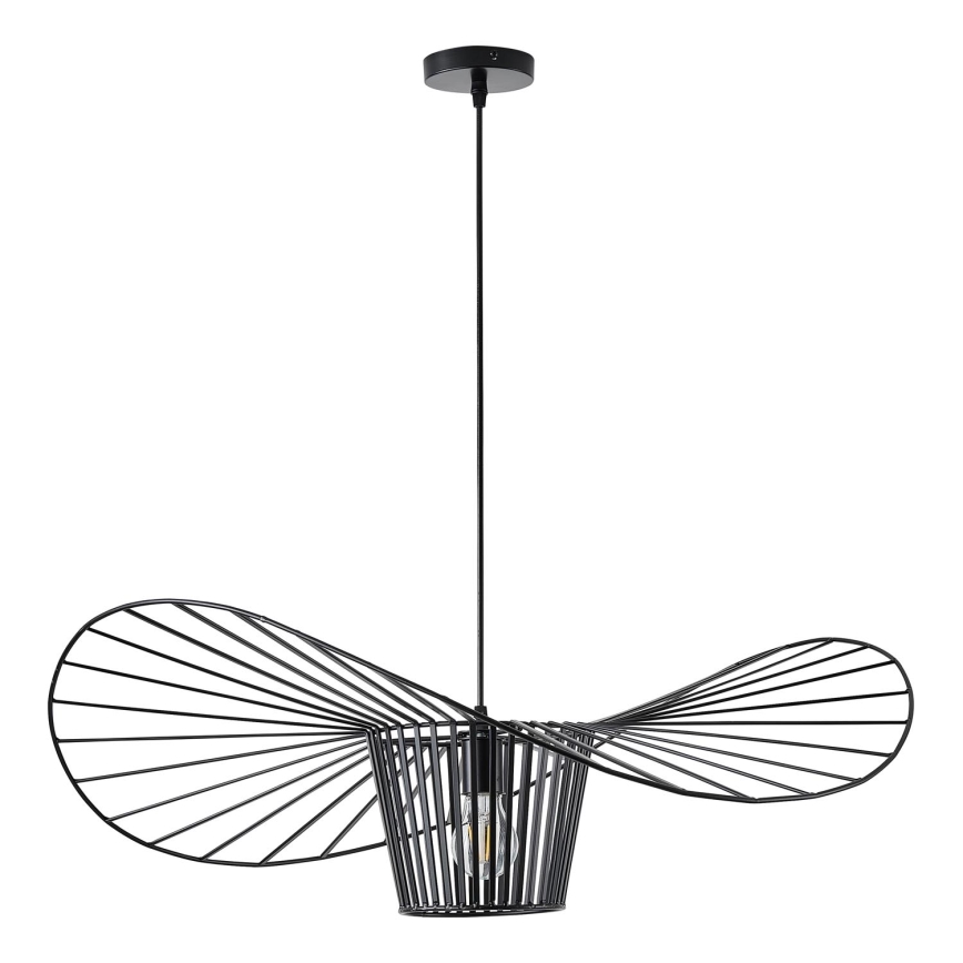 Żyrandol na lince 1xE27/40W/230V czarny