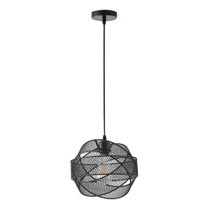 Żyrandol na lince 1xE27/40W/230V czarny