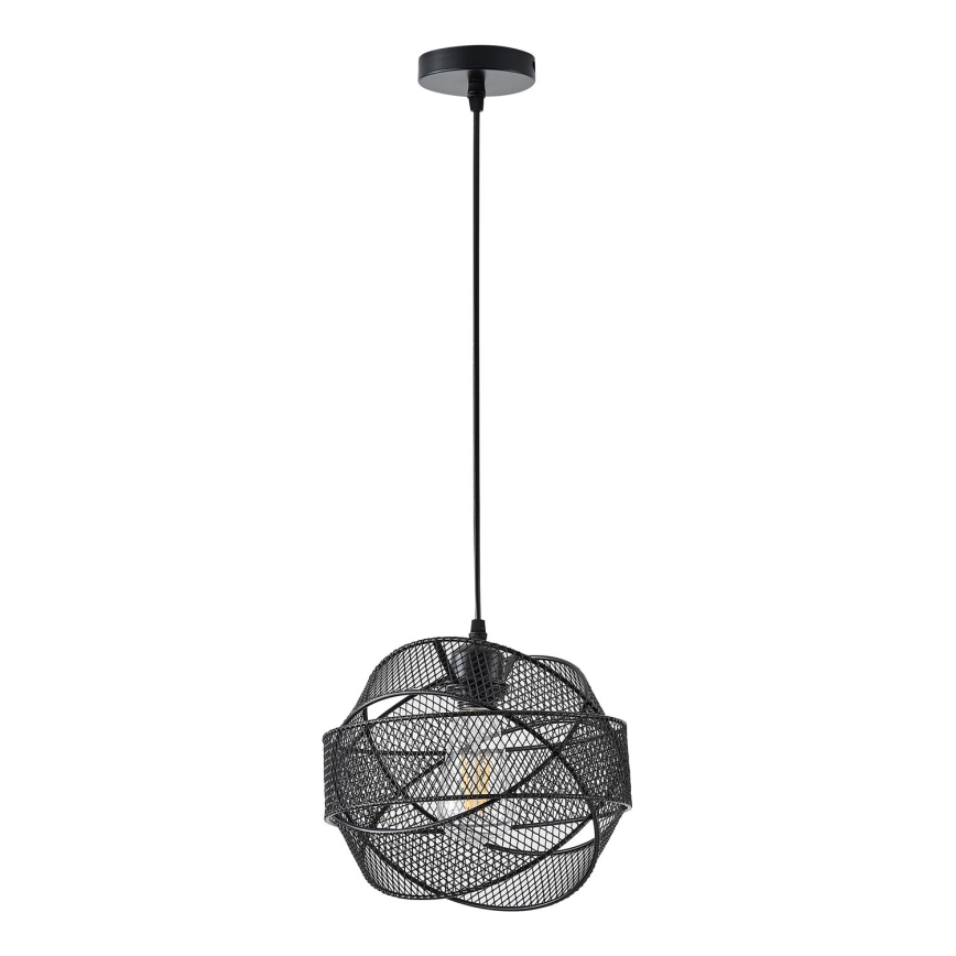 Żyrandol na lince 1xE27/40W/230V czarny