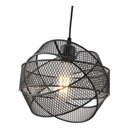 Żyrandol na lince 1xE27/40W/230V czarny