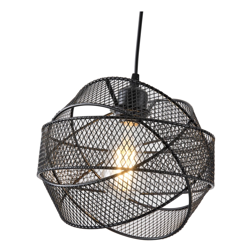 Żyrandol na lince 1xE27/40W/230V czarny