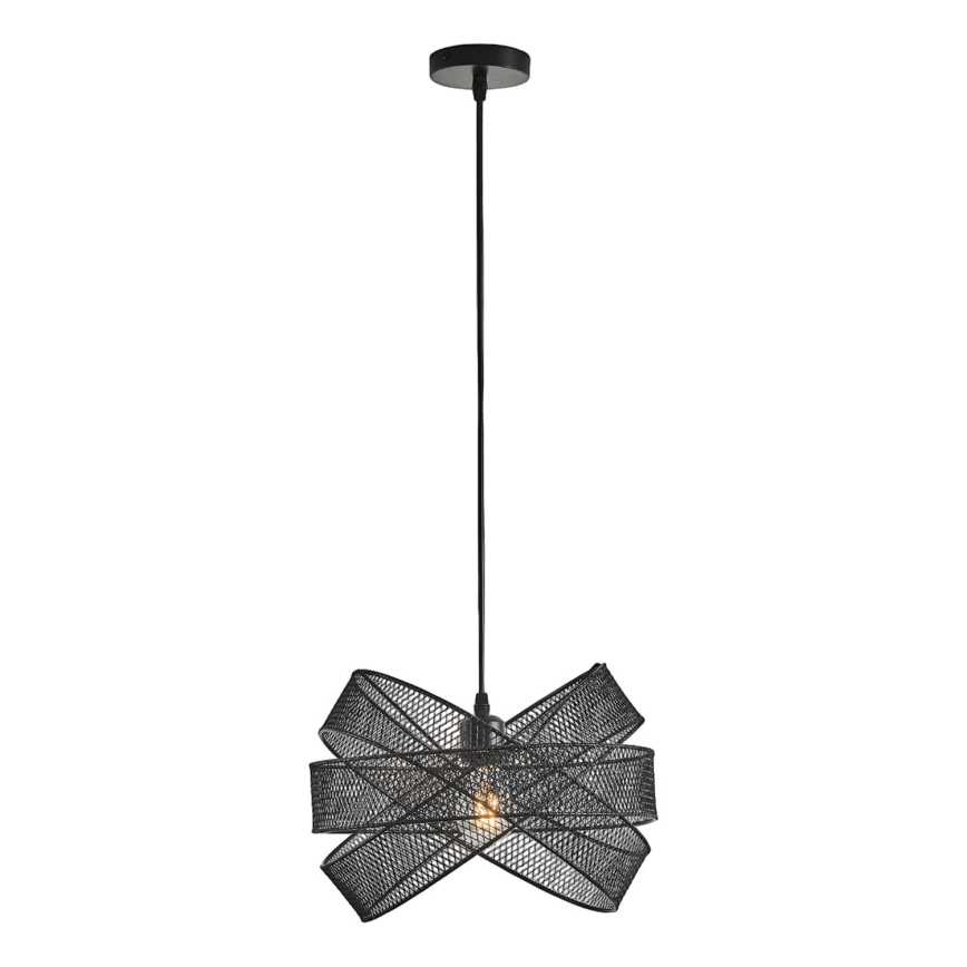 Żyrandol na lince 1xE27/40W/230V czarny