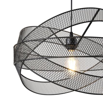 Żyrandol na lince 1xE27/40W/230V czarny