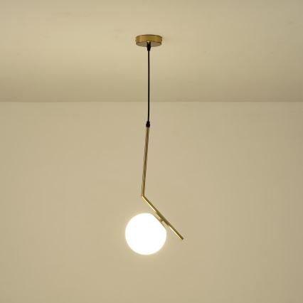 Żyrandol na lince 1xE27/40W/230V mosiądz