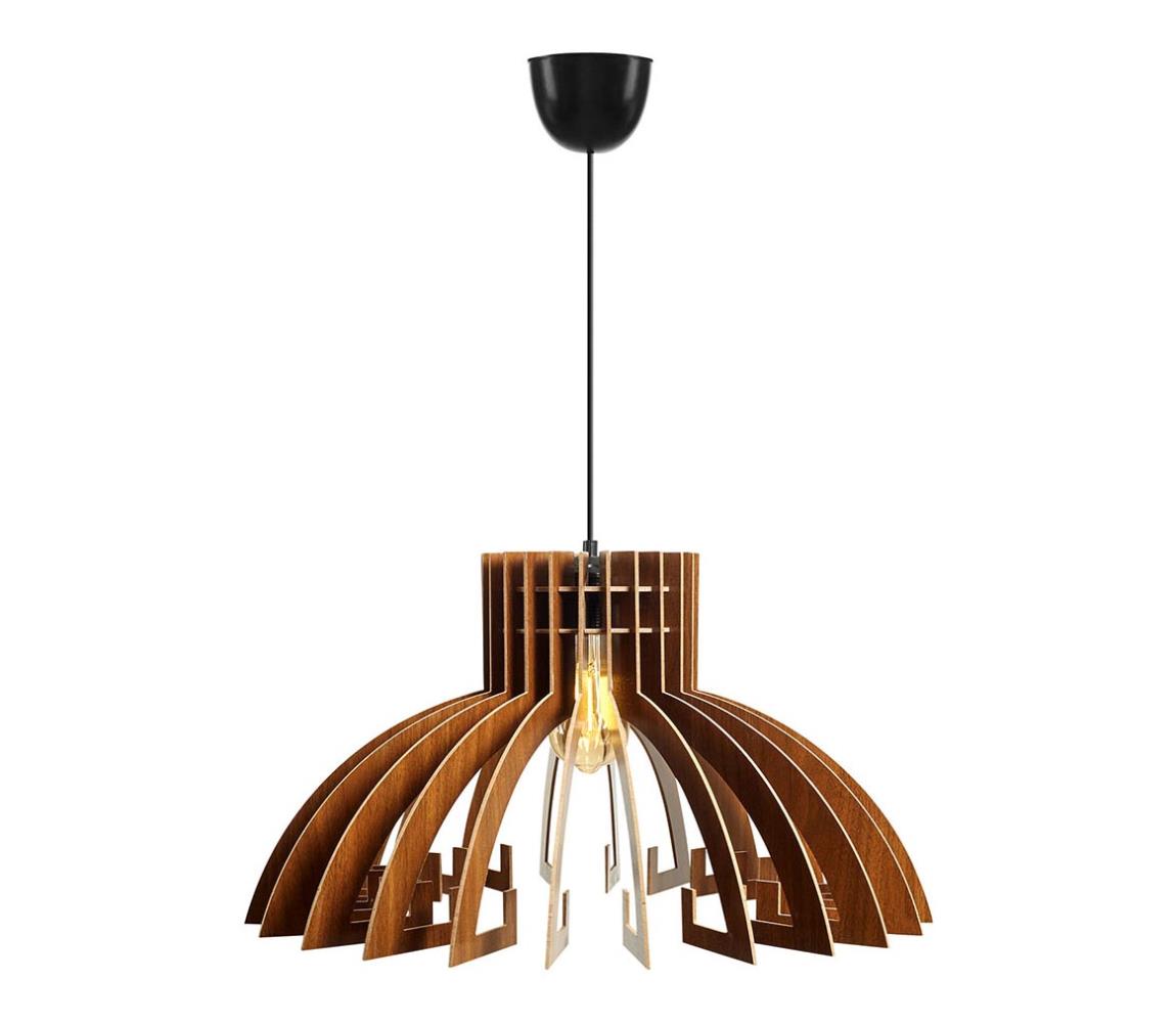 Żyrandol na lince 1xE27/60W/230V brązowy śr. 39 cm