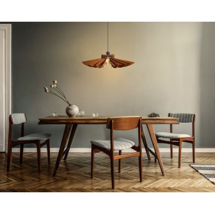 Żyrandol na lince 1xE27/60W/230V brązowy śr. 52 cm