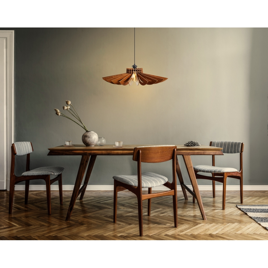 Żyrandol na lince 1xE27/60W/230V brązowy śr. 52 cm