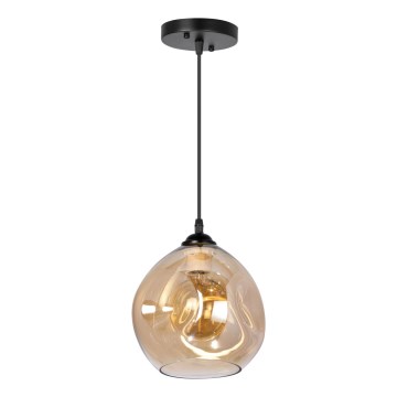 Żyrandol na lince 1xE27/60W/230V czarny/dymny