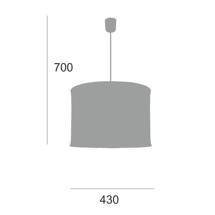 Żyrandol na lince 1xE27/60W/230V