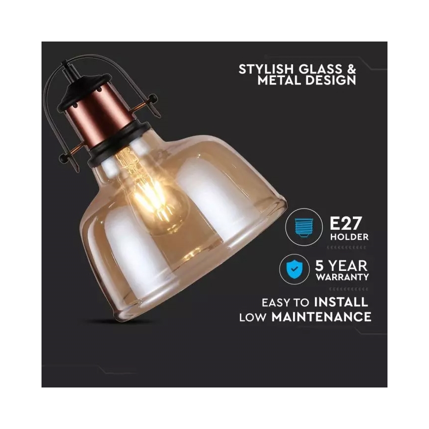 Żyrandol na lince 1xE27/60W/230V
