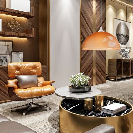 Żyrandol na lince 1xE27/60W/230V liście