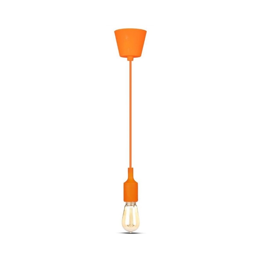 Żyrandol na lince 1xE27/60W/230V pomarańczowy
