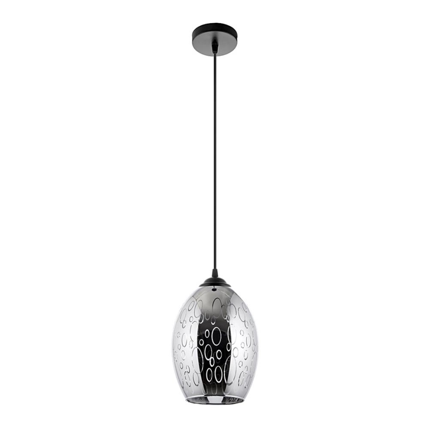 Żyrandol na lince 1xE27/60W/230V śr. 16 cm czarny