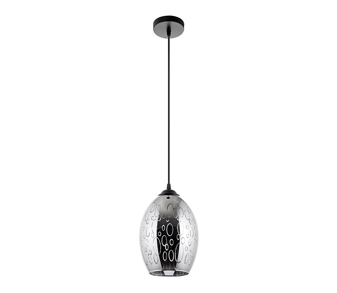 Żyrandol na lince 1xE27/60W/230V śr. 16 cm czarny