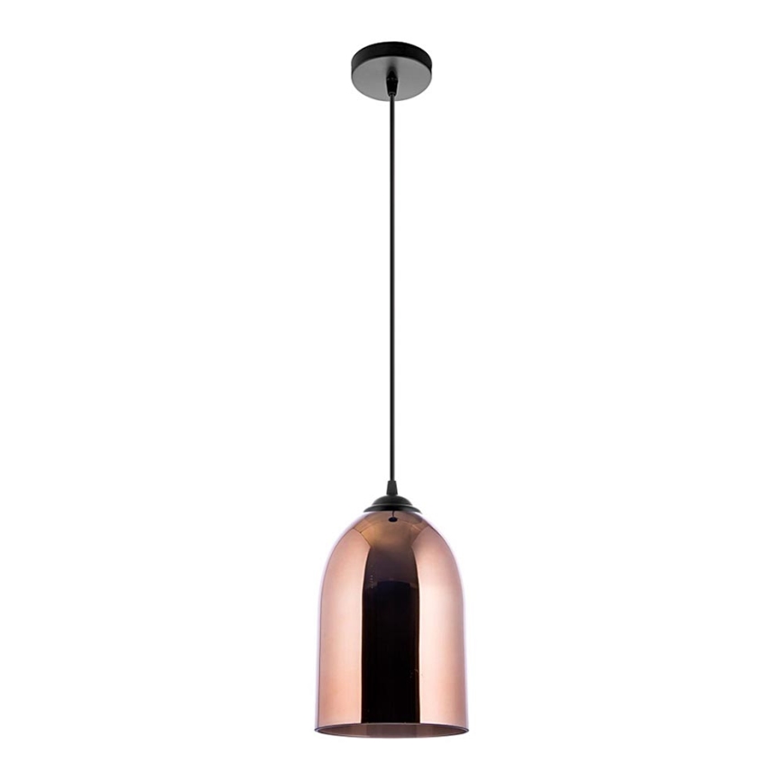 Żyrandol na lince 1xE27/60W/230V śr. 17 cm miedź