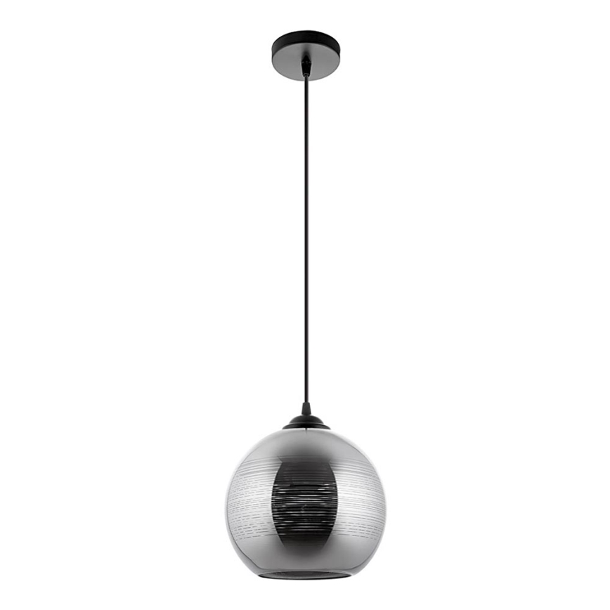 Żyrandol na lince 1xE27/60W/230V śr. 20 cm czarny