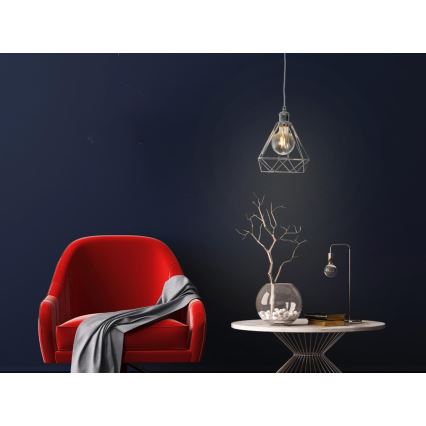 Żyrandol na lince 1xE27/60W/230V śr. 22 cm chrom błyszczący