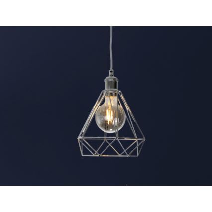 Żyrandol na lince 1xE27/60W/230V śr. 22 cm chrom błyszczący