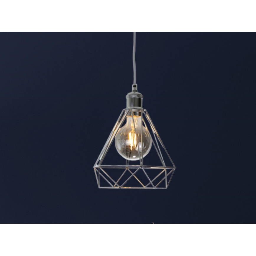 Żyrandol na lince 1xE27/60W/230V śr. 22 cm chrom błyszczący