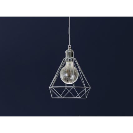 Żyrandol na lince 1xE27/60W/230V śr. 22 cm chrom błyszczący
