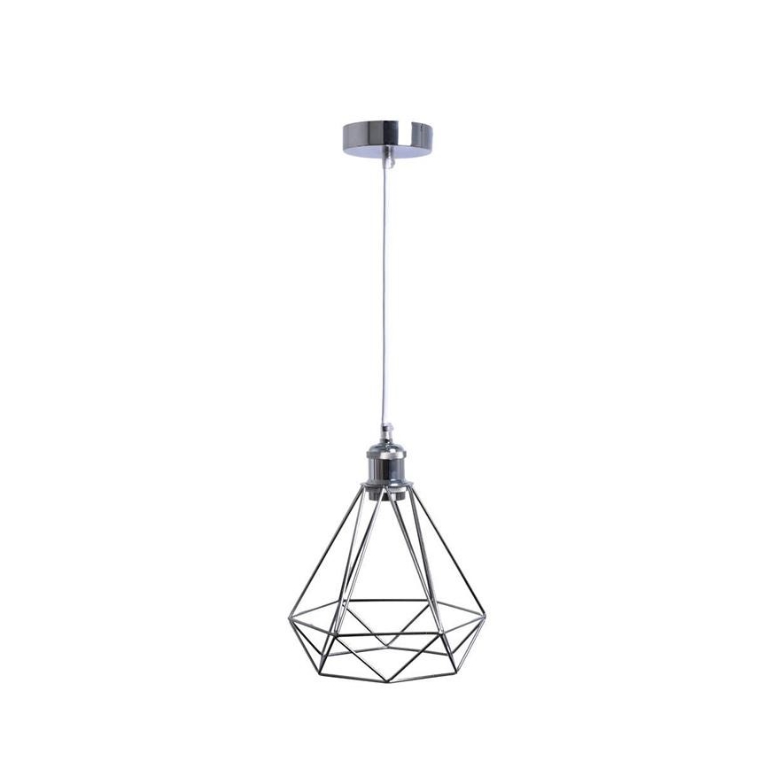 Żyrandol na lince 1xE27/60W/230V śr. 22 cm chrom błyszczący