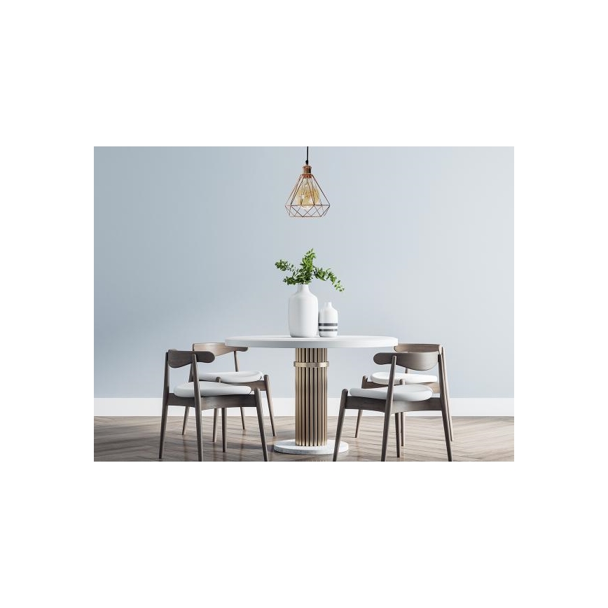 Żyrandol na lince 1xE27/60W/230V śr. 22 cm miedź