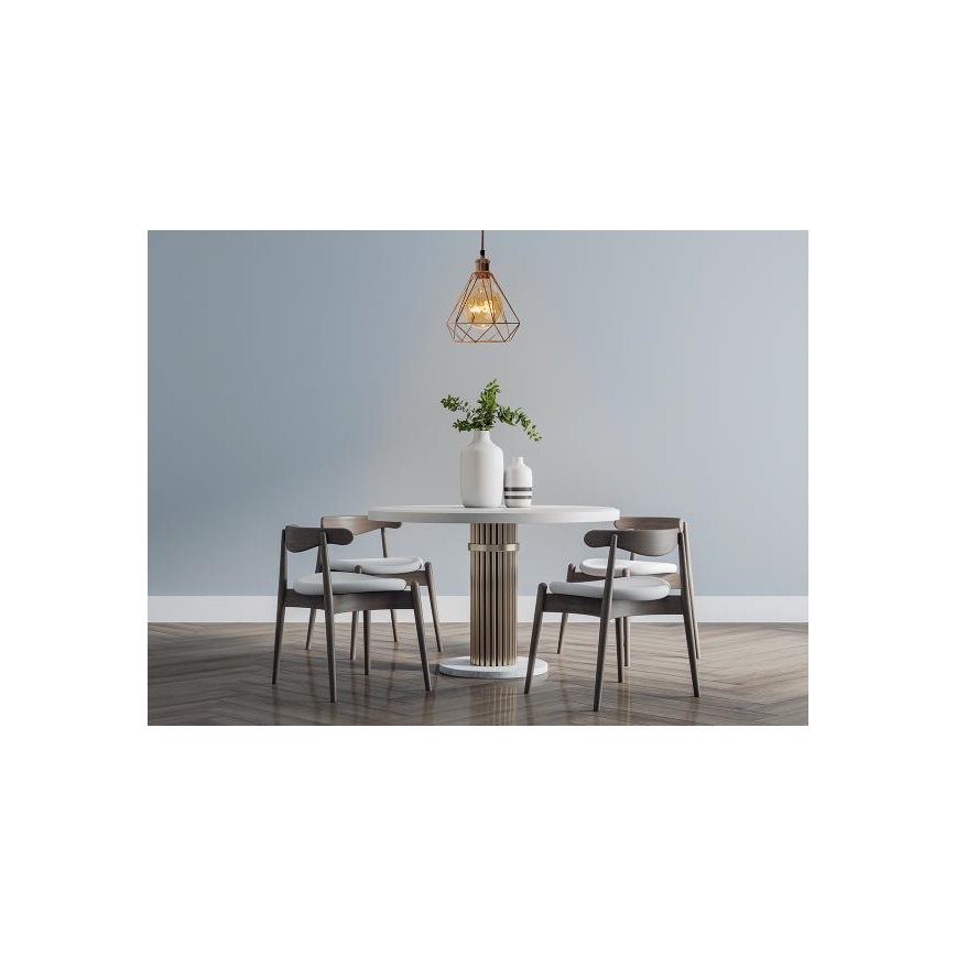 Żyrandol na lince 1xE27/60W/230V śr. 22 cm miedź