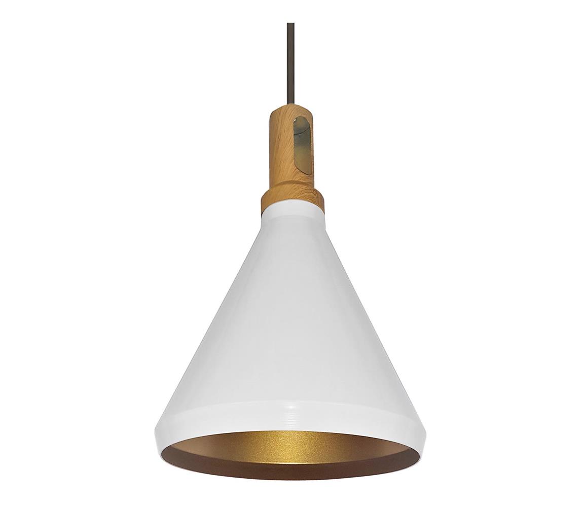 Żyrandol na lince 1xE27/60W/230V śr. 23 cm biały