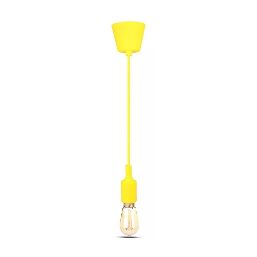 Żyrandol na lince 1xE27/60W/230V żółty