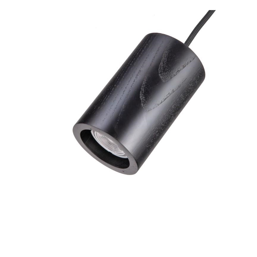 Żyrandol na lince 1xGU10/10W/230V popiół/solidne drewno czarny