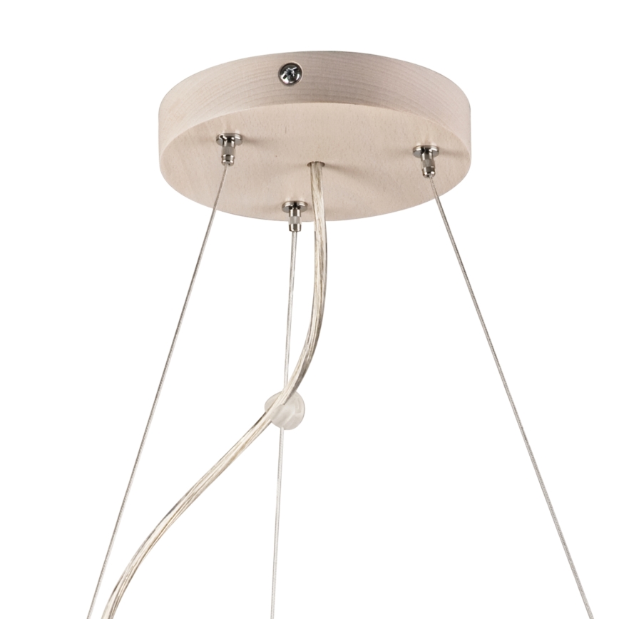 Żyrandol na lince 3xE27/60W/230V ø 47 cm sosna