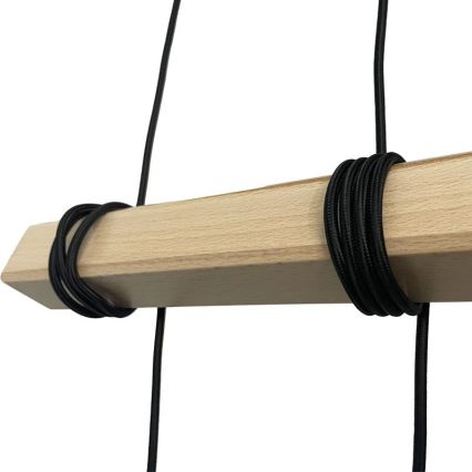 Żyrandol na lince 4xE27/60W/230V czarny