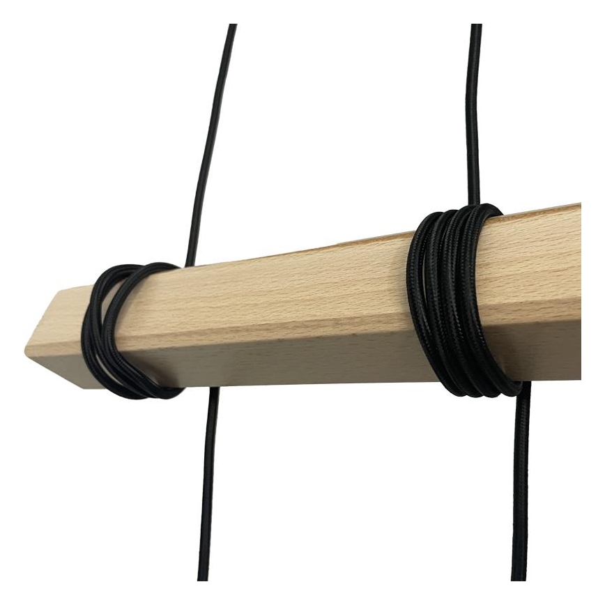 Żyrandol na lince 4xE27/60W/230V czarny