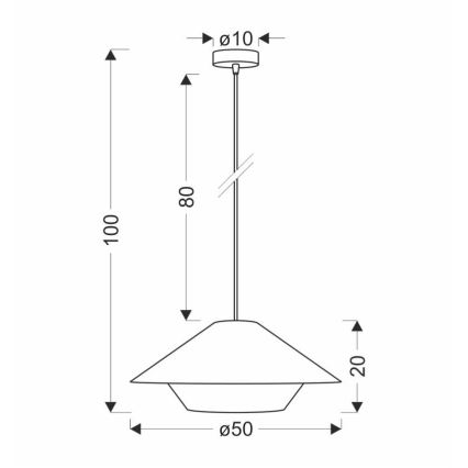 Žyrandol na lince AFRICA 1xE27/40W/230V śr. 50 cm brązowy/kremowy