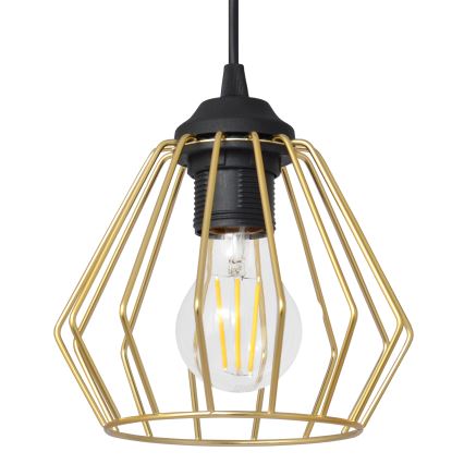 Żyrandol na lince AGAT 1xE27/15W/230V złoty/czarny