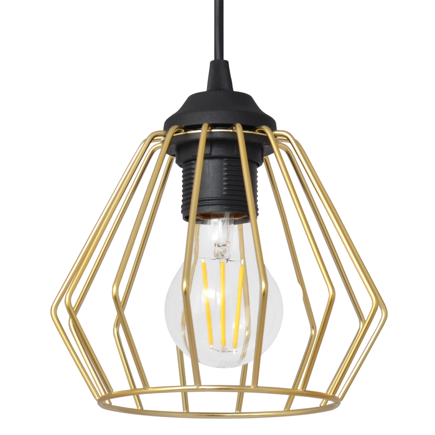 Żyrandol na lince AGAT 1xE27/15W/230V złoty/czarny