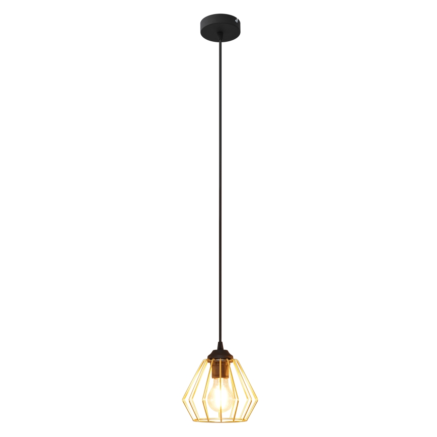 Żyrandol na lince AGAT 1xE27/15W/230V złoty/czarny